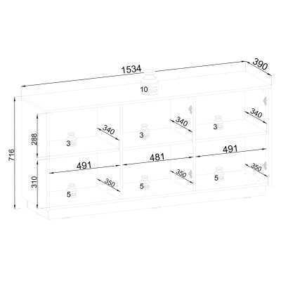 Komoda MAESTRO 154 cm do Salonu Sypialni