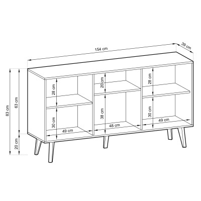 Komoda VILLETTA 154 cm do Salonu Sypialni