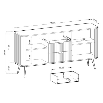 Komoda ZENZERO 168 cm do Salonu Sypialni