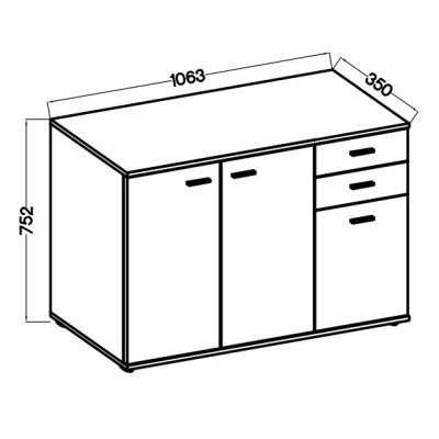 Komoda MICHELE 106 cm do Salonu Sypialni