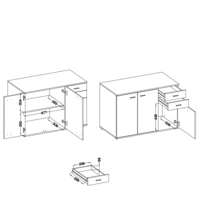 Komoda MICHELE 106 cm do Salonu Sypialni