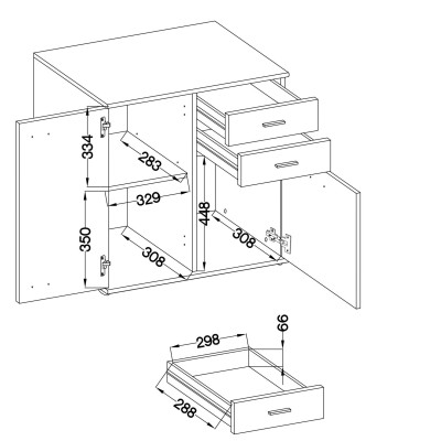 Komoda MICHELE 71 cm do Salonu Sypialni
