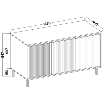 Komoda OSTIA 149 cm do Salonu Sypialni