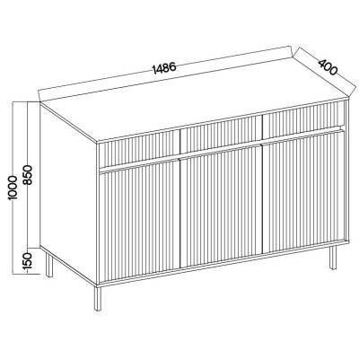 Komoda OSTIA 149 cm do Salonu Sypialni