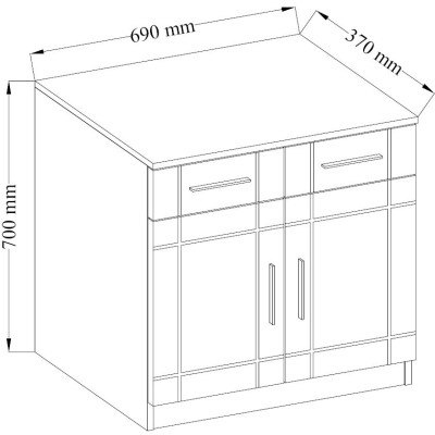 Komoda PERUGIA 69 cm do Salonu Sypialni