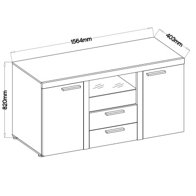 Komoda RITMO 156 cm do Salonu Sypialni