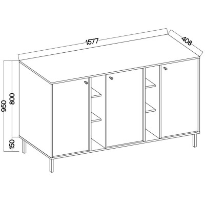 Komoda TORINO 158 cm do Salonu Sypialni