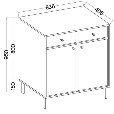 Komoda TORINO 84 cm do Salonu Sypialni