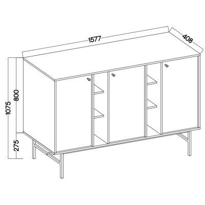 Komoda TORINO 158 cm do Salonu Sypialni