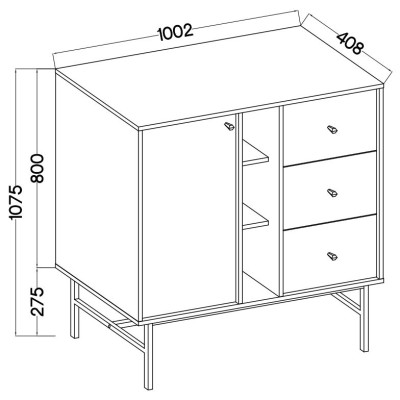 Komoda TORINO 100 cm do Salonu Sypialni