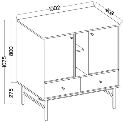 Komoda TORINO 100 cm do Salonu Sypialni