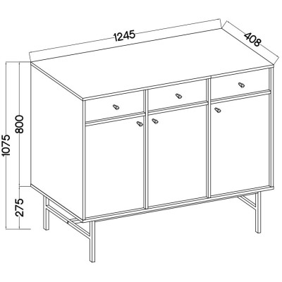 Komoda TORINO 125 cm do Salonu Sypialni