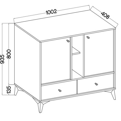 Komoda TORINO 100 cm do Salonu Sypialni