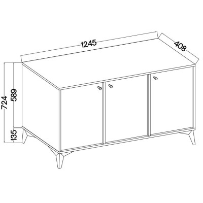 Komoda TORINO 125 cm do Salonu Sypialni