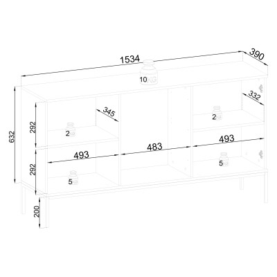 Komoda SENTIERO 154 cm do Salonu Sypialni