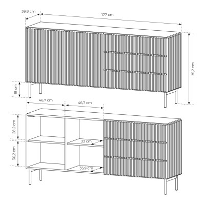 Komoda TRATTO 177 cm do Salonu Sypialni