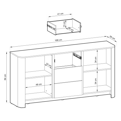 Komoda AVORIO 168 cm do Salonu Sypialni