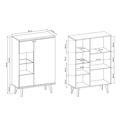 Witryna PRIMARIO 90 cm