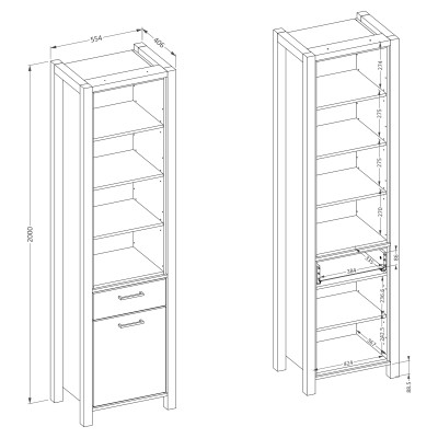 Witryna ATTIVO 55 cm