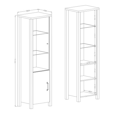 Witryna OLIVIERO 56 cm