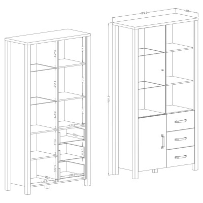 Witryna OLIVIERO 101 cm