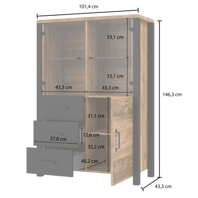 Witryna OLIVIERO 101 cm