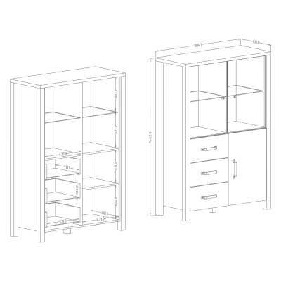 Witryna OLIVIERO 101 cm