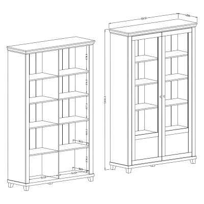 Witryna EVANDRO 126 cm