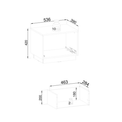 Szafka Nocna MAESTRO 54 cm Stolik Nocny do Sypialni