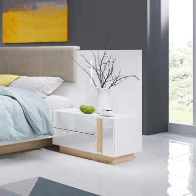 Szafka Nocna ARCETTO 60 cm Stolik Nocny do Sypialni Zestaw 2 sztuki