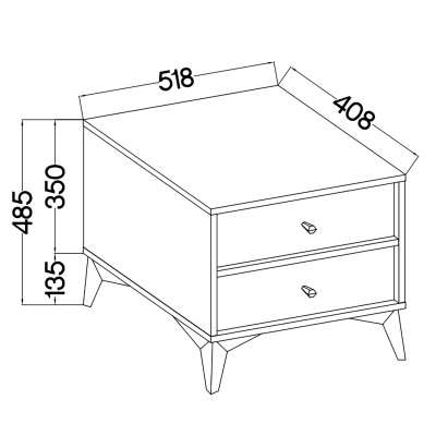 8 cm Stolik Nocny do Sypialni