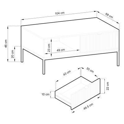 Ława STELLARE 104 cm