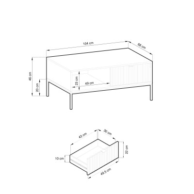 Ława STELLARE 104 cm