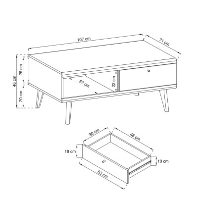 Ława PRIMARIO 107 cm
