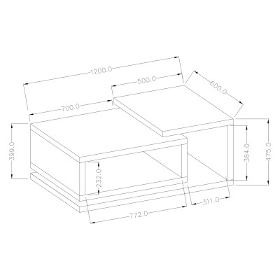 Ława BOTTEGA 120 cm