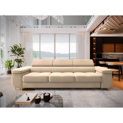 Sofa MOSINE – Tkanina welurowa – kolor: Monolith