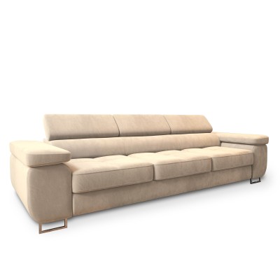 Sofa MOSINE – Tkanina welurowa – kolor: Monolith