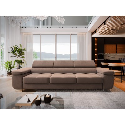 Sofa MOSINE – Tkanina welurowa – kolor: Monolith