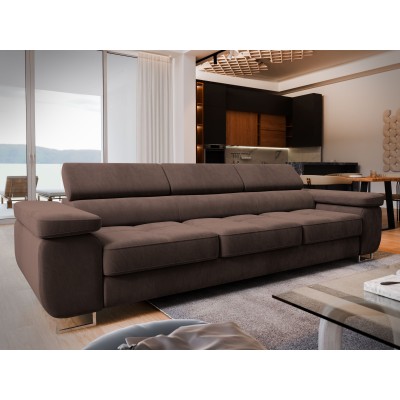 Sofa MOSINE – Tkanina welurowa – kolor: Monolith