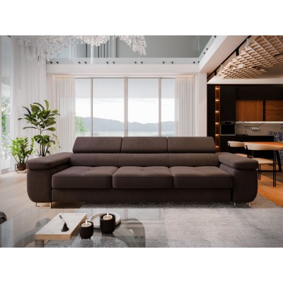 Sofa MOSINE – Tkanina welurowa – kolor: Monolith