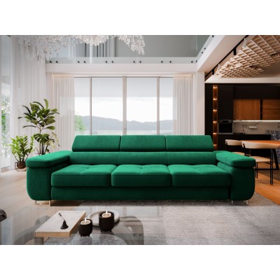 Sofa MOSINE – Tkanina welurowa – kolor: Monolith