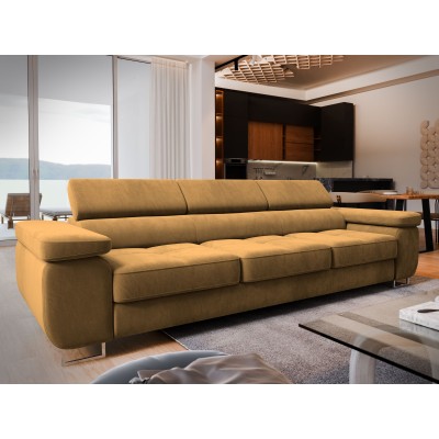 Sofa MOSINE – Tkanina welurowa – kolor: Monolith