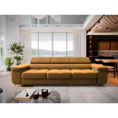 Sofa MOSINE – Tkanina welurowa – kolor: Monolith