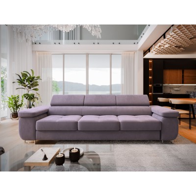 Sofa MOSINE – Tkanina welurowa – kolor: Monolith