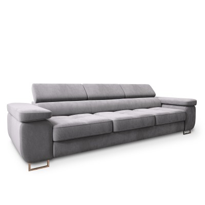 Sofa MOSINE – Tkanina welurowa – kolor: Monolith