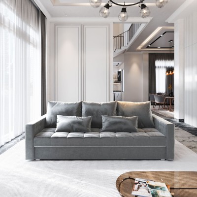 Sofa SIRO – Tkanina pluszowa – kolor: Paros