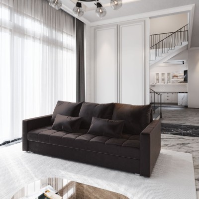 Sofa SIRO – Tkanina pluszowa – kolor: Kronos