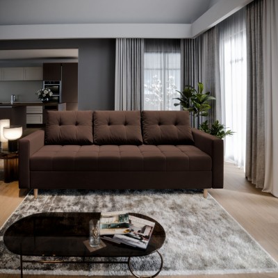 Sofa MILO – Tkanina pluszowa – kolor: Kronos