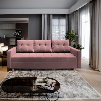 Sofa MILO – Tkanina pluszowa – kolor: Kronos