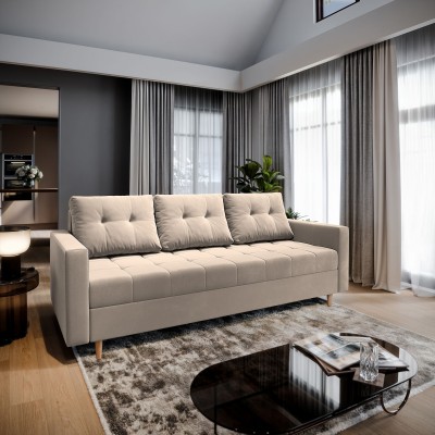 Sofa MILO – Tkanina pluszowa – kolor: Paros